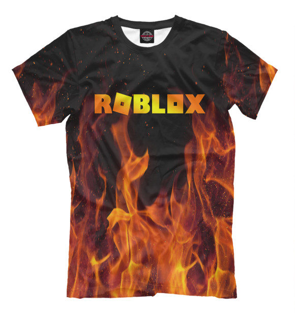 Футболка для мальчиков «Roblox Fire» — футболка с принтом, магазин Print Bar