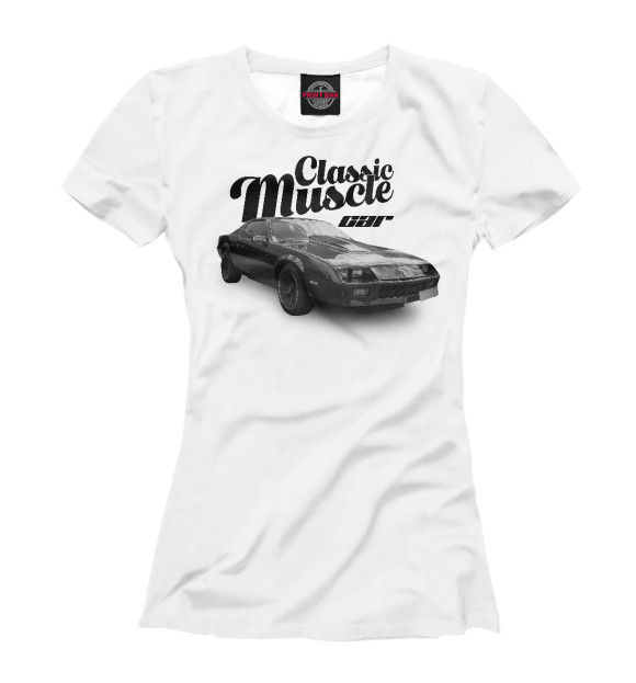 Женская футболка «Classic muscle car» — футболка с принтом, магазин Print Bar