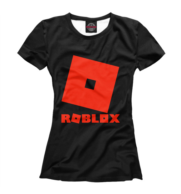 Женская футболка «Roblox Logo» — футболка с принтом, магазин Print Bar
