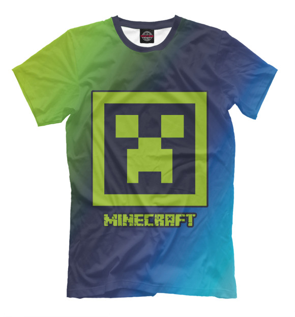 Мужская футболка «Minecraft - Крипер» — футболка с принтом, магазин Print Bar