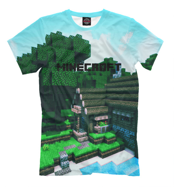 Мужская футболка «Minecraft» — футболка с принтом, магазин Print Bar